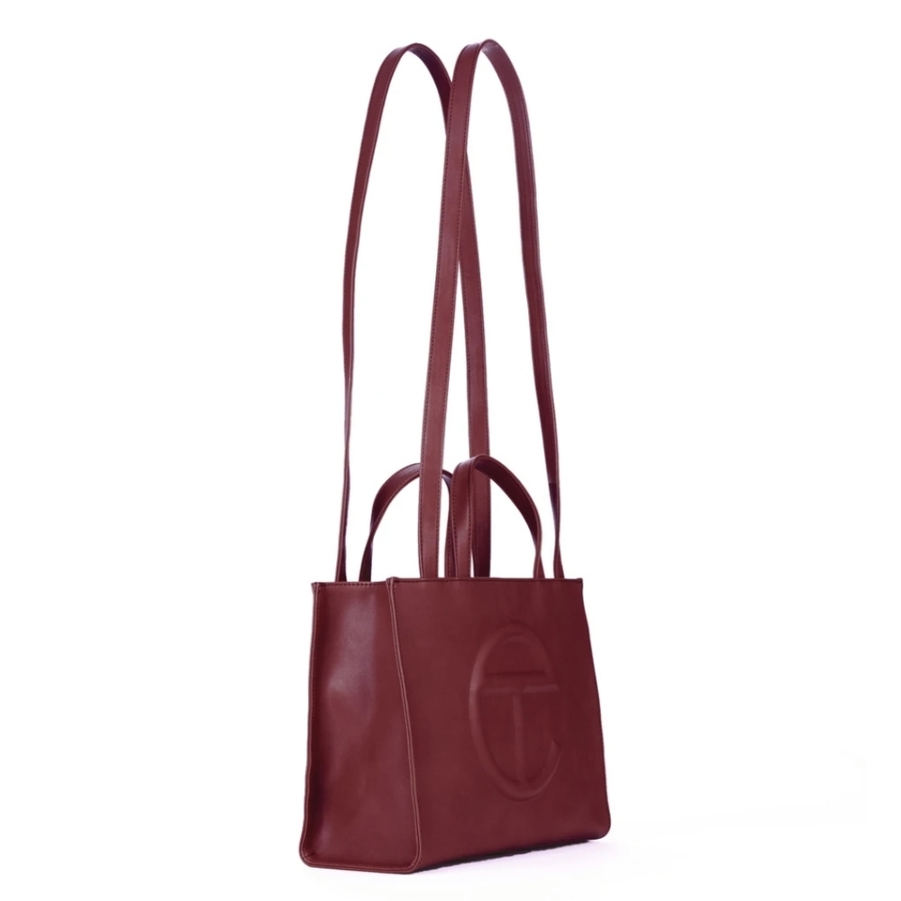 🔥NWT Authentic Telfar Medium Oxblood Shopping Bag